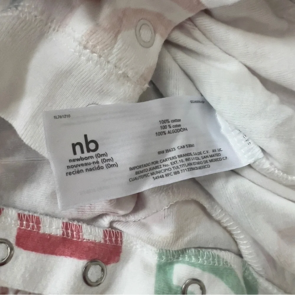 Carter’s Bundle Baby Girl Infant Newborn Sleeper Pajamas Pink Rainbow Cotton